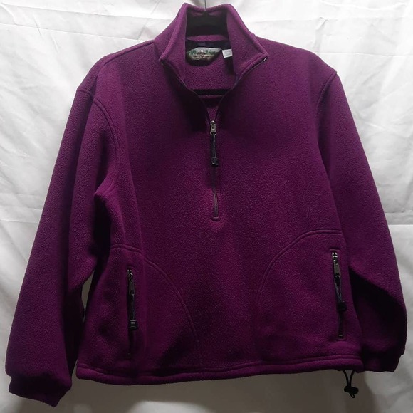 EMS Pinnacle Performance Magenta Polar-tec Fleece 1/2 zip Pullover Pocket Top Md - Picture 1 of 6